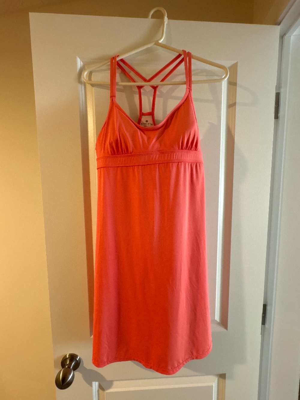 Athleta light coral sunset coastline swim/summer dress NWOT size medium UPF 50+